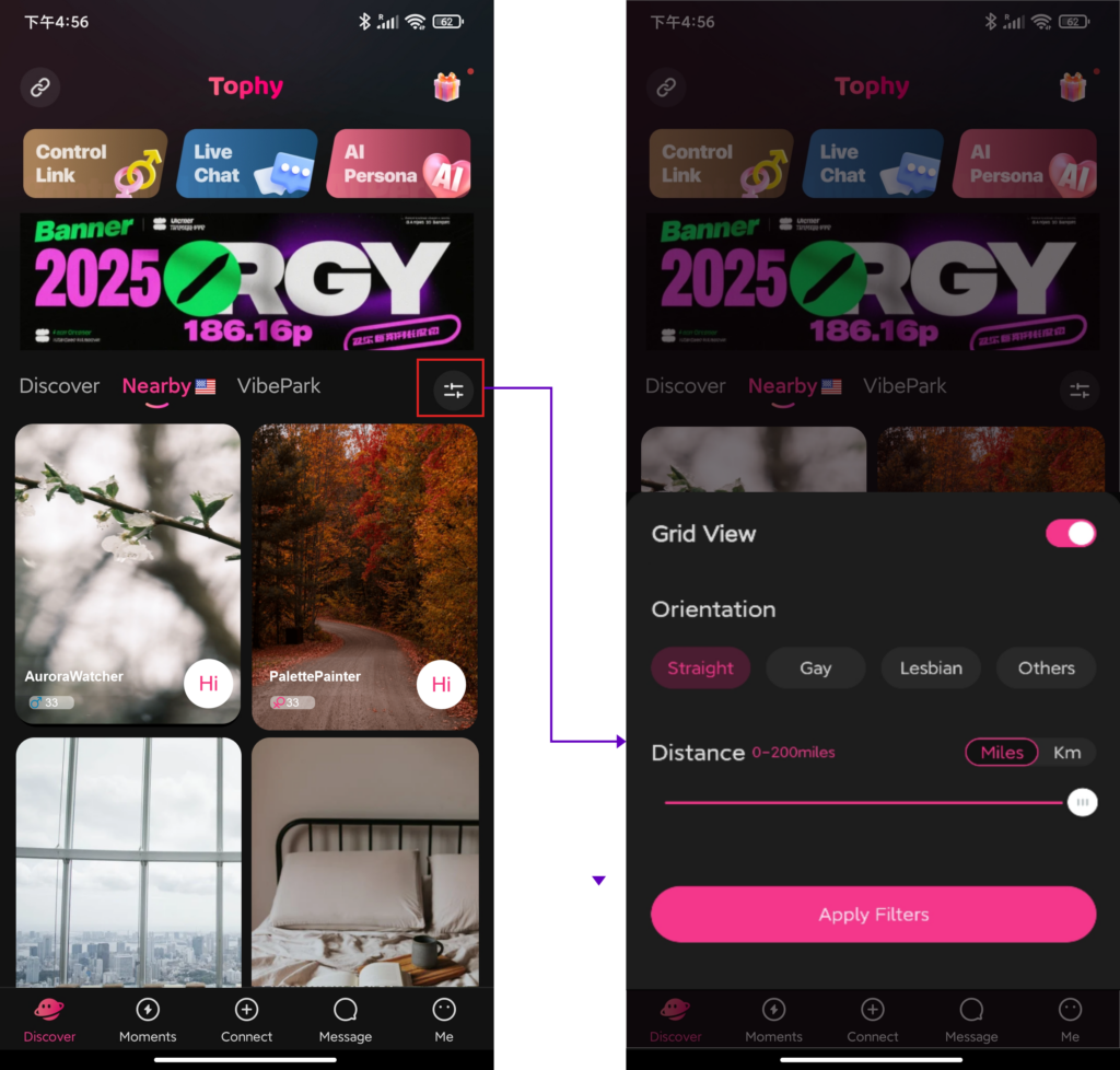 Nearby: Connect with Local Enthusiasts - Discover Instant Fun Around You and Safely Link Up with Local Playmates π